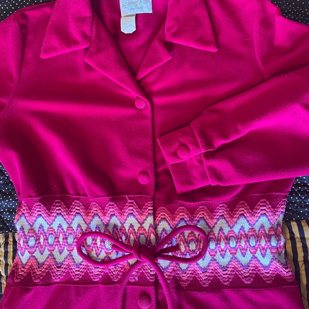 1970’s Van Raalte Vintage Velvet Coat Barbiecore jacket